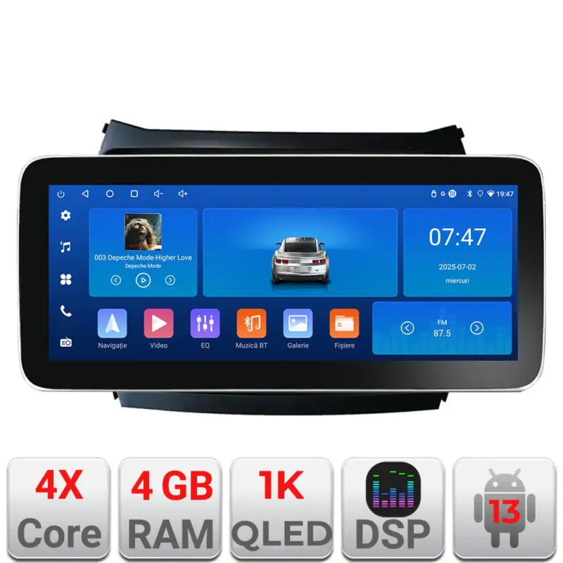 Navigație Android Hyundai Santa Fe IX45 2013-2017, 12.3 inch, 4GB+64GB Livrare rapidă