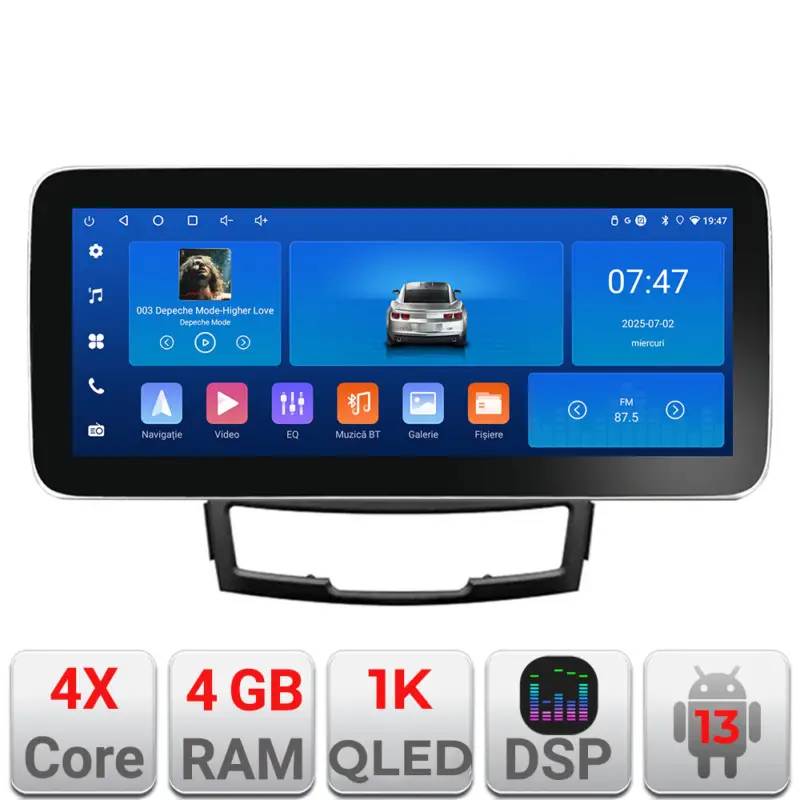 Navigație Android Ssangyong Korando 2011-2013, 12.3 inch, 4GB+64GB Livrare gratuită