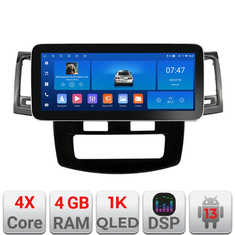 Navigatie Toyota Hilux 2008-2014 Android 12.3 inch 4GB+64GB Edotec Expediere rapidă