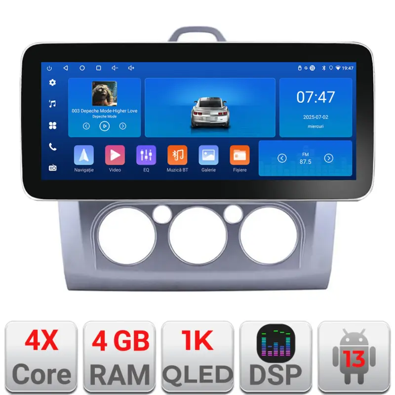 Navigatie Android Ford Focus 2004-2011, 12.3 inch, 4GB RAM, 64GB Transport gratuit