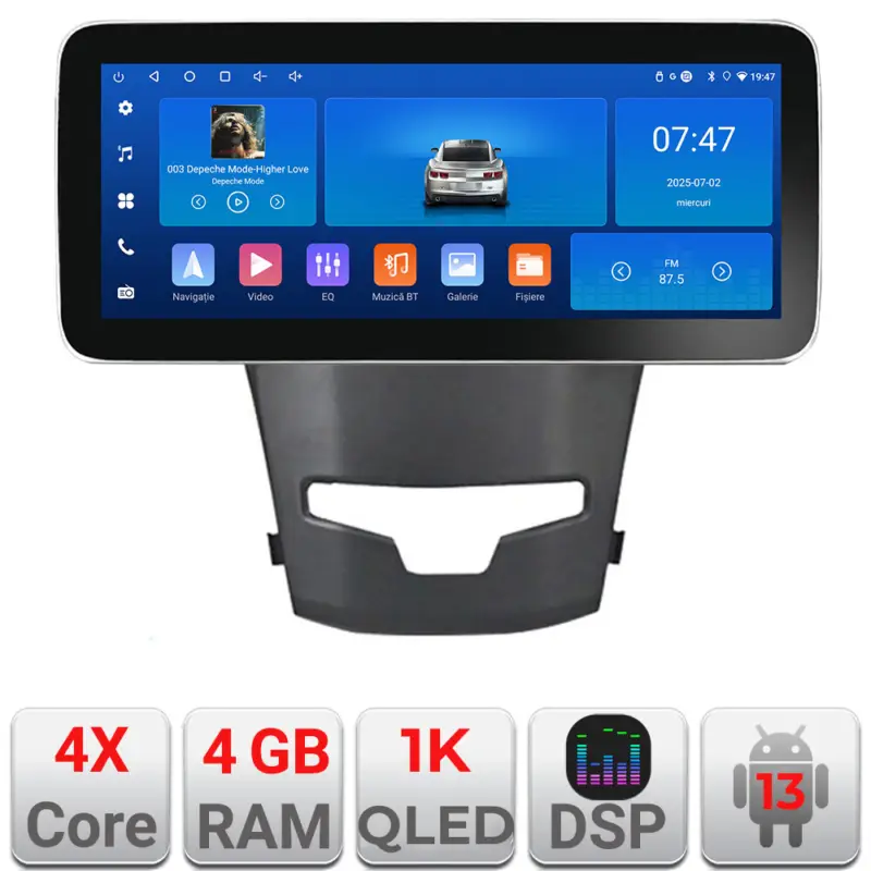 Reducere specială Navigație Android SsangYong Korando 2014-2019, 12.3 inch, 4GB+64GB
