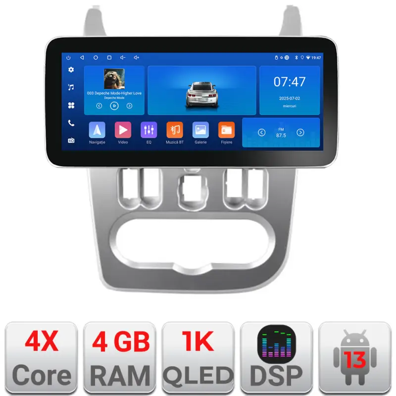 Navigatie Android Dacia Duster 2010-2012, 12.3 inch, 4GB RAM, 64GB Livrare gratuită