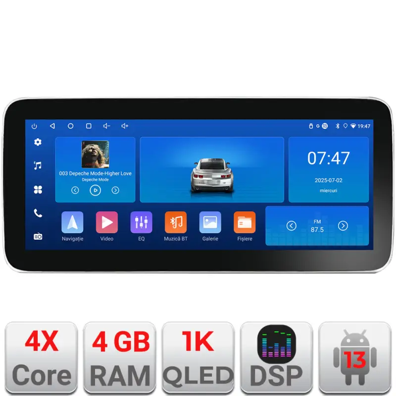 Noutate Navigatie BMW Seria 3 E90 E91 E92 E93 12.3 inch Android 4GB+64GB