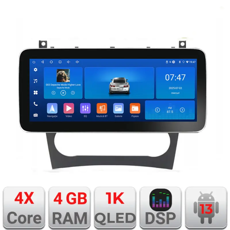 Navigație Android Mercedes W203 CLC Edotec 12.3 inch 4GB+64GB WiFi GPS Plată securizată