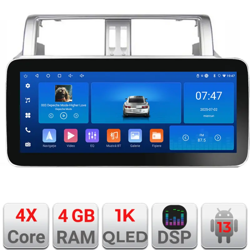 Popular Navigație Toyota Landcruiser J150 Prado 2014-2017, 12.3 inch, Android 13