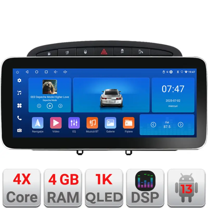 Navigatie auto Peugeot 308 2008-2013, 12.3 inch, Android 13, 4GB+64GB Reducere