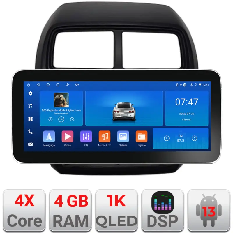 Navigație Android Mitsubishi ASX 2013-2017, 12.3 inch, 4GB+64GB, GPS Reducere specială