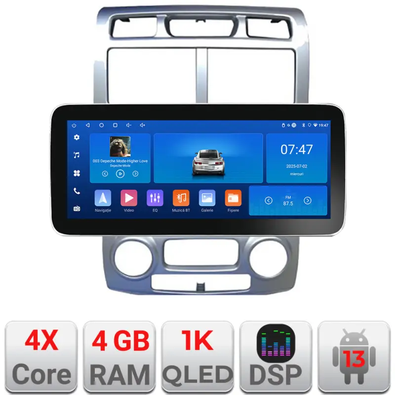 Plată securizată Navigație Android Kia Sportage 2005-2007, 12.3 inch, 4GB RAM, 64GB
