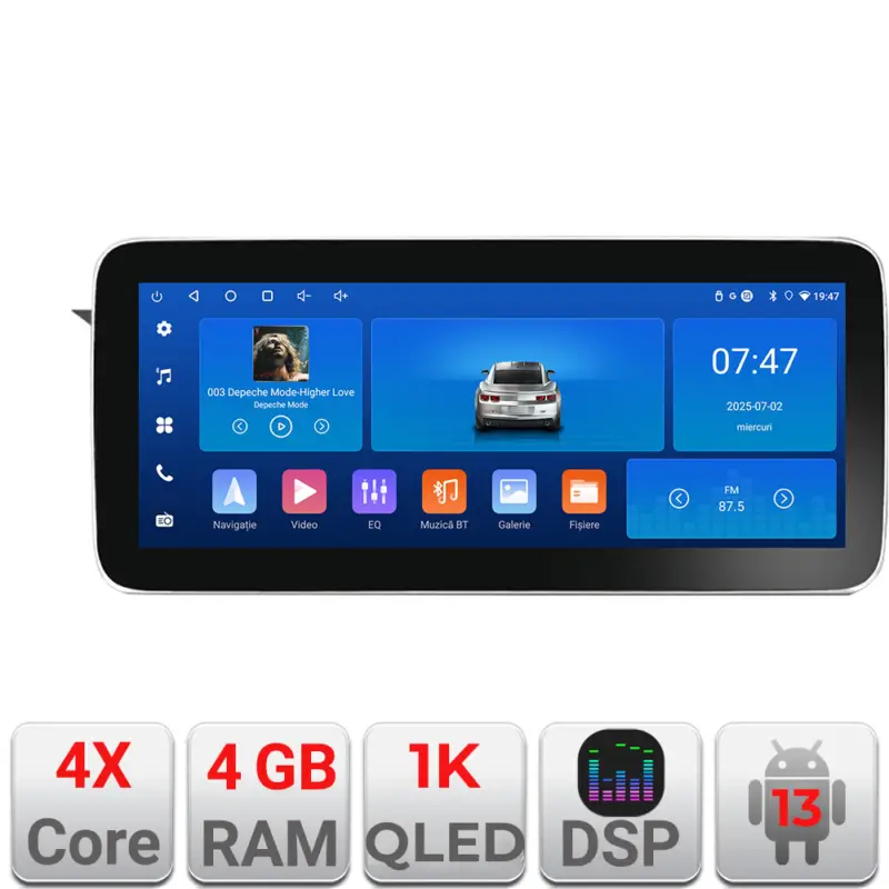 Super ofertă Navigatie Android Mercedes GLK 2011-2014 Edotec 4+64GB 12.3 inch