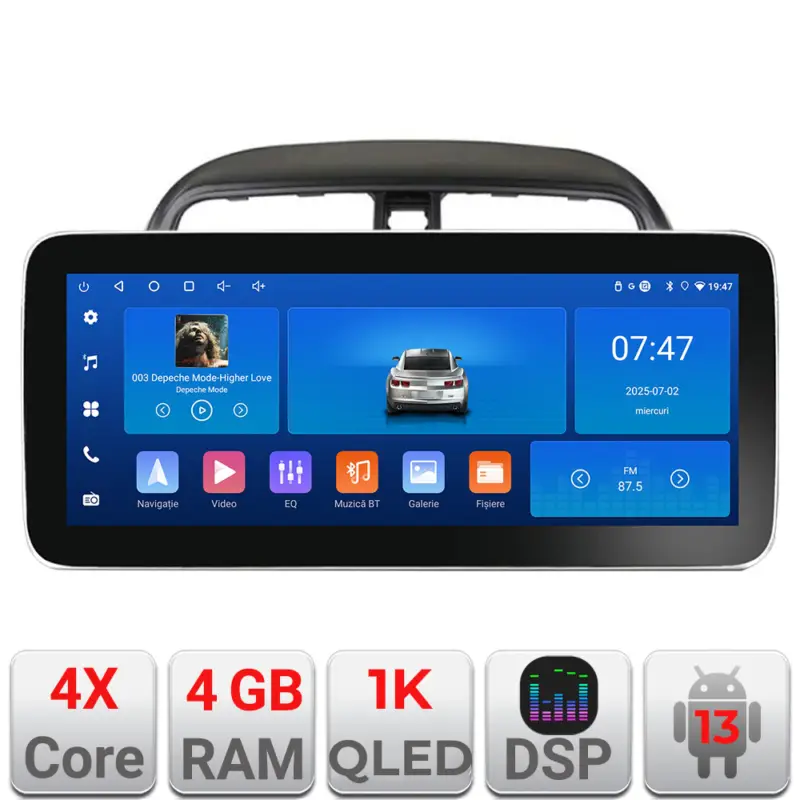 Doar azi Navigatie Android Mitsubishi Space Star 12.3 inch 4GB RAM 64GB GPS