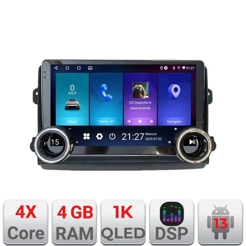 Expediere rapidă Navigație Fiat Ducato 2021+ Edotec 10.5 inch 4GB+64GB CarPlay Android Auto
