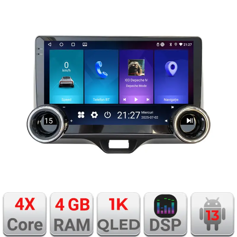 Navigatie Toyota Yaris 2020+ Edotec 4GB RAM 64GB 10.5 inch Android Preferatul clienților