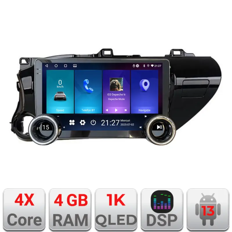 Mai ieftin Navigație Android Toyota Hilux 2016+ Edotec 10.5 inch 4GB RAM 64GB