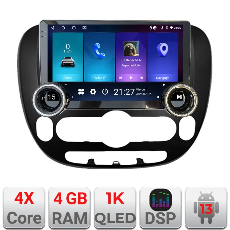 Navigatie Android Kia Soul 2014-2019 Edotec 10.5 inch 4+64GB WiFi GPS Transport gratuit