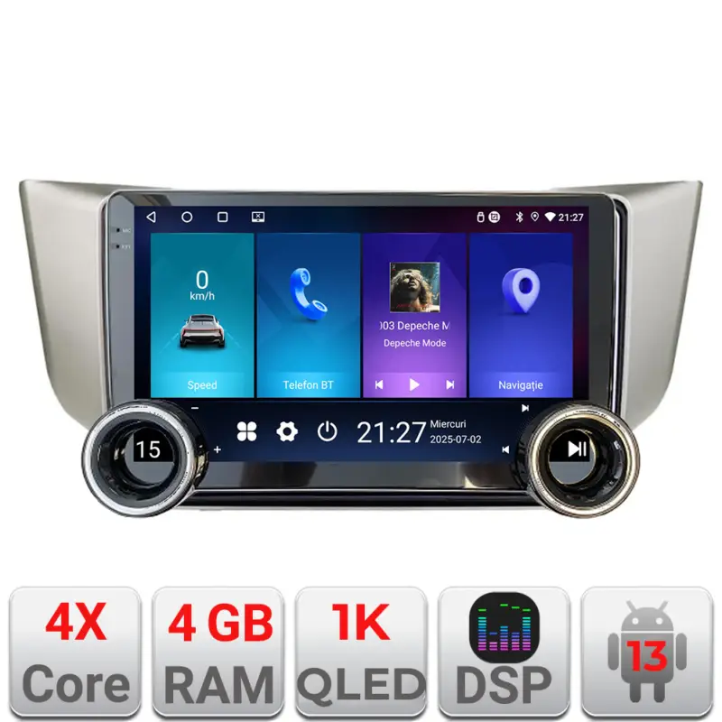 Transport gratuit Navigatie dedicata Lexus RX 2003-2009, 10.5 inch, Android, 4GB+64GB