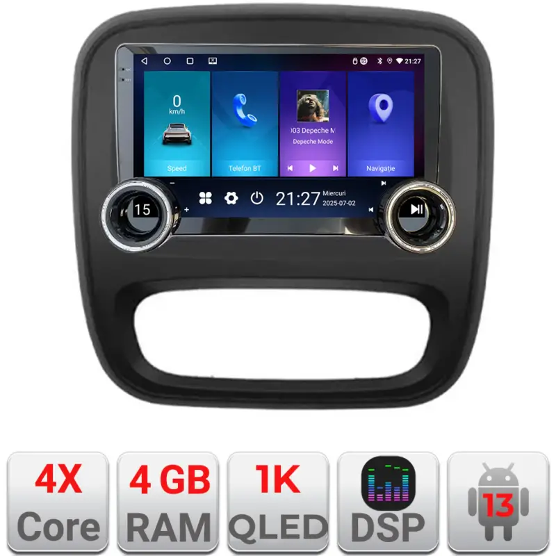 Preț promoțional Navigatie Android 10.5 inch pentru Renault Trafic 2014-2017, 4GB+64GB