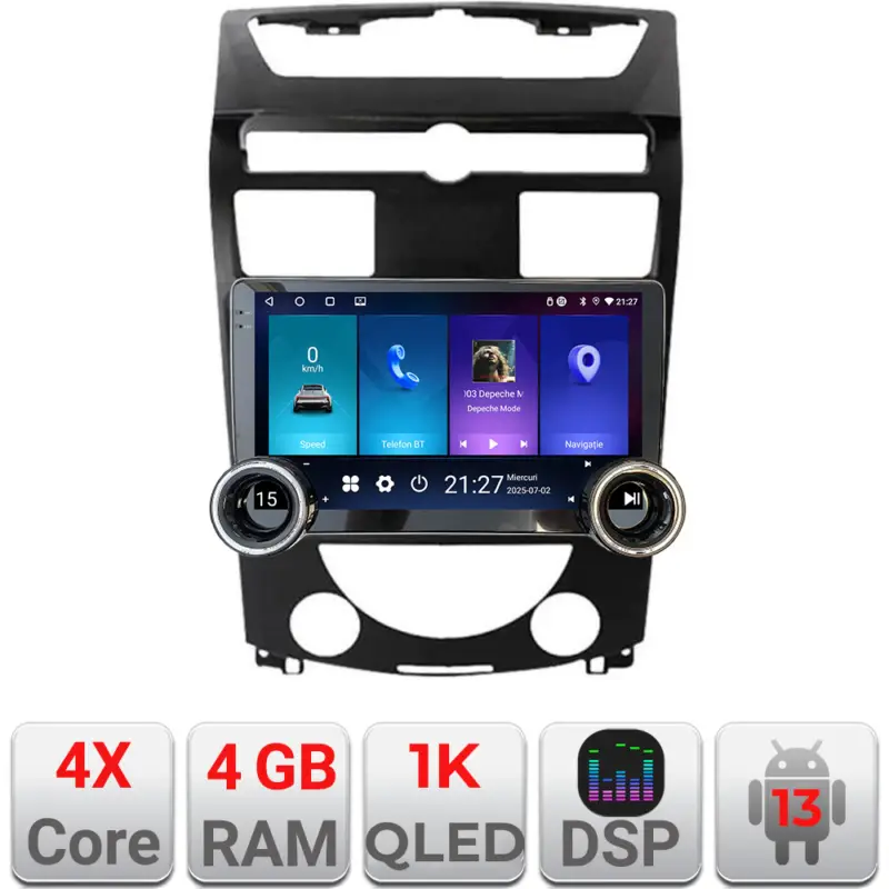 Disponibil imediat Navigație Android SsangYong Rexton 2006-2013, 10.5 inch, 4GB+64GB