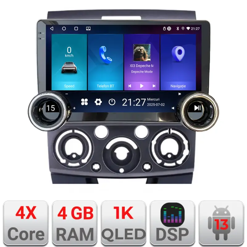 Navigație Android Ford Ranger / Mazda BT50 2007-2012, 10.5 inch, 4GB+64GB Vezi acum