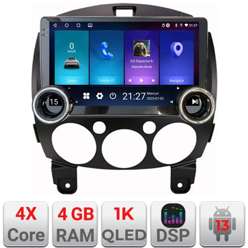 Navigatie Mazda 2 2007-2013 Edotec 10.5 inch Android 4GB+64GB Preferatul clienților