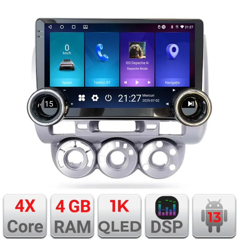 Navigatie Android Honda Fit Jazz 2004-2008, 10.5 inch, 4GB RAM, 64GB Retur gratuit