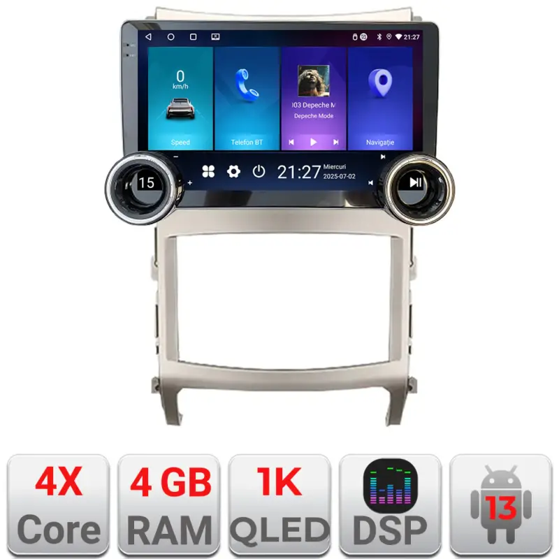 Navigație Hyundai IX55 Edotec 10.5 inch QLED, 4GB RAM, 64GB, Android 13 Cel mai vândut