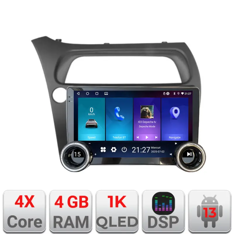 Noutate Navigație Honda Civic Hatchback 2006-2012 Edotec 4GB+64GB, 10.5 inch