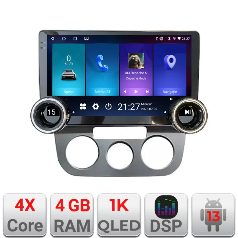 Navigatie dedicata VW Golf 5 2004-2010, clima manuala, 10.5 inch, 4+64GB Ofertă specială