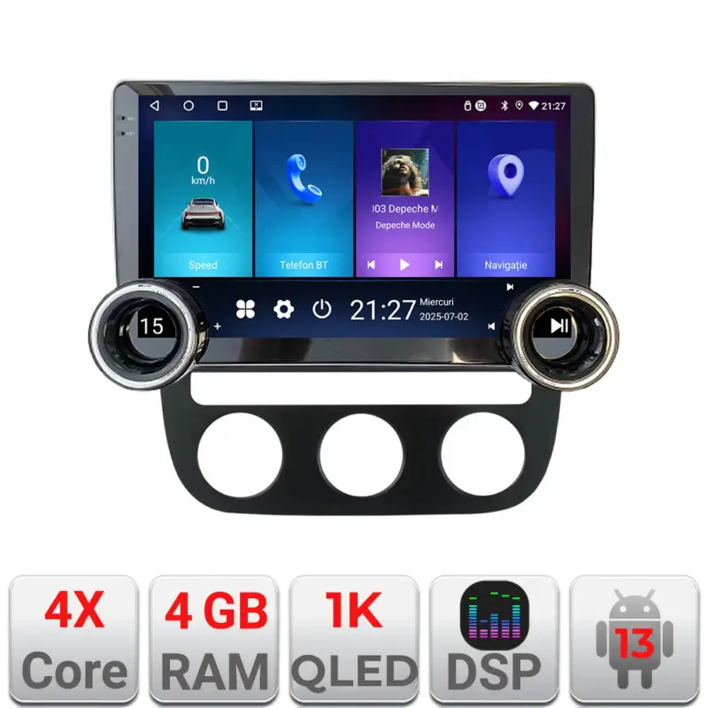 Navigatie VW Golf 5 2004-2010 10.5 inch Android 13 4GB+64GB pentru clima automata Super ofertă