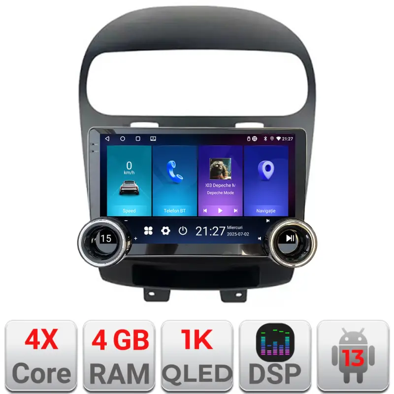 Preferatul clienților Navigatie Android 10.5 inch Fiat Freemont Dodge Journey 2012-2019, 4+64GB