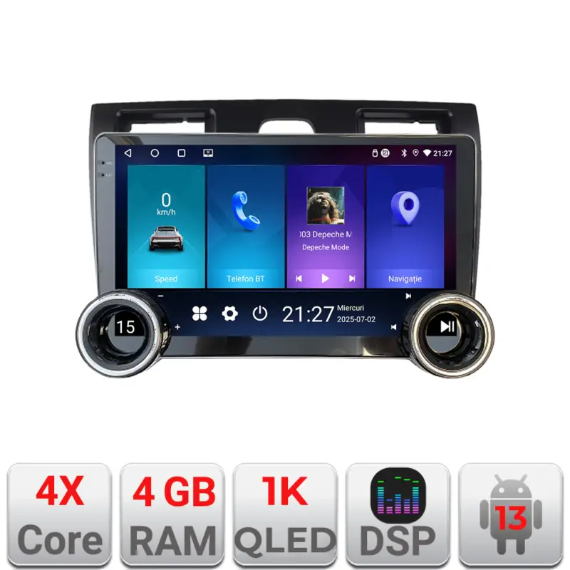 Retur ușor Navigație Android Ford Fiesta MK5 2002-2008, 10.5 inch, 4GB+64GB, GPS
