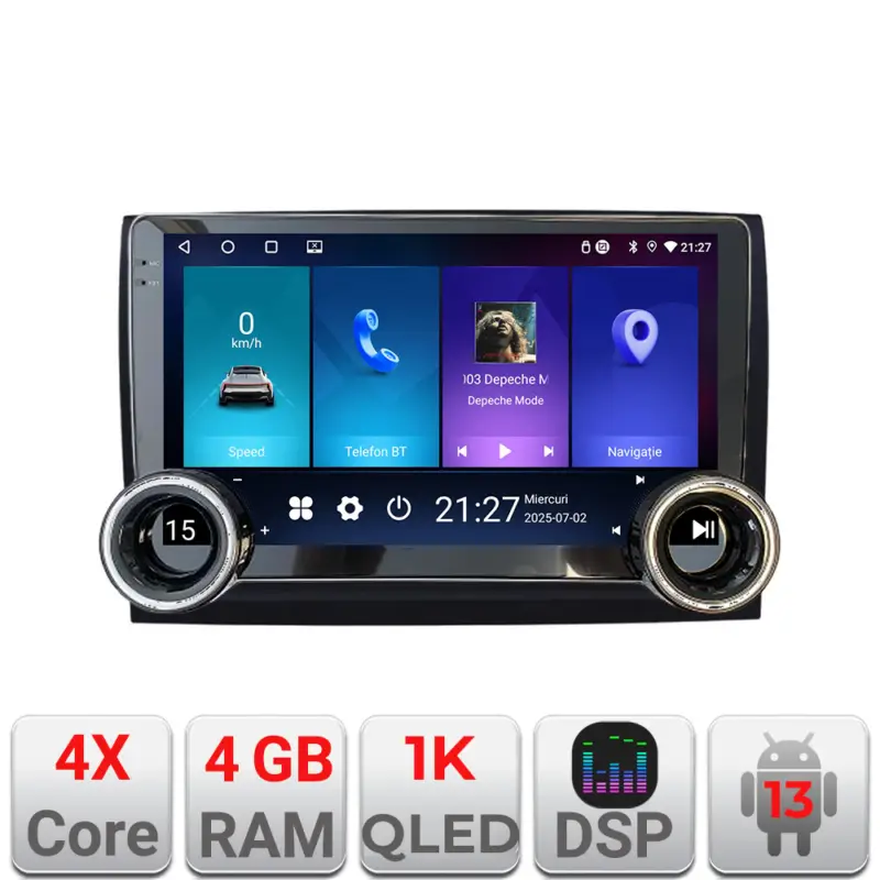 Navigatie Android Fiat Ducato 10.5 inch 4+64GB WiFi 5GHz GPS Edotec Reducere specială