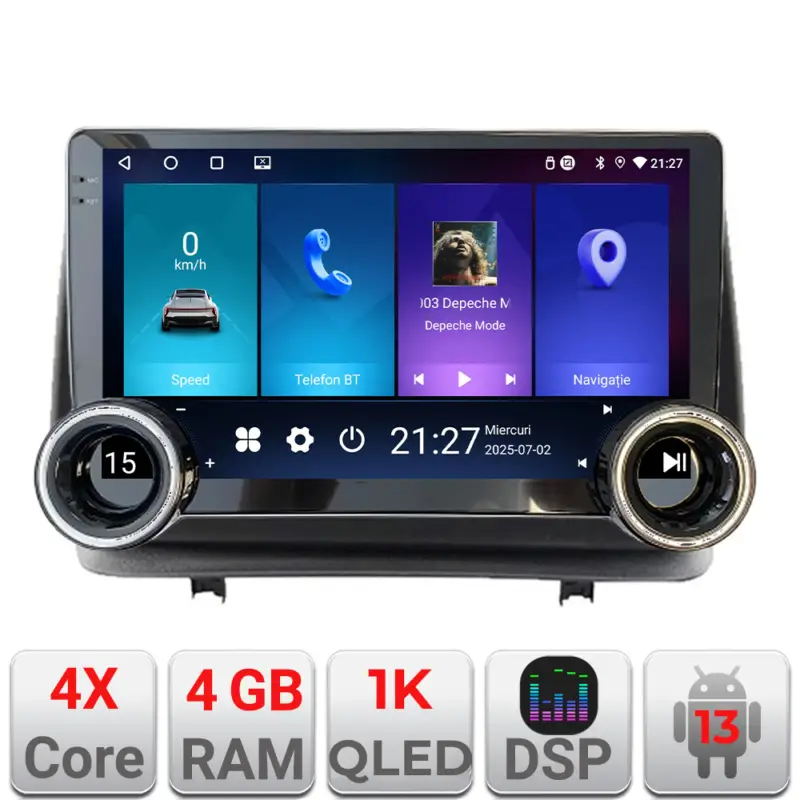 Preț mic Navigatie Renault Clio 3 2005-2013 Edotec 10.5 inch Android 4GB+64GB