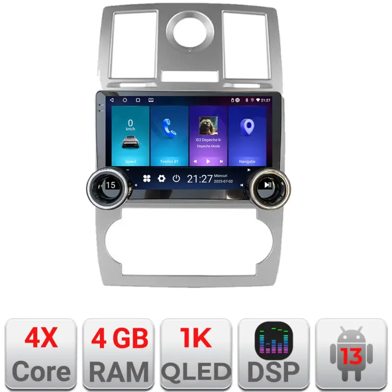 Retur ușor Navigatie Android Chrysler 300C 2004-2008, 10.5 inch, 4GB+64GB