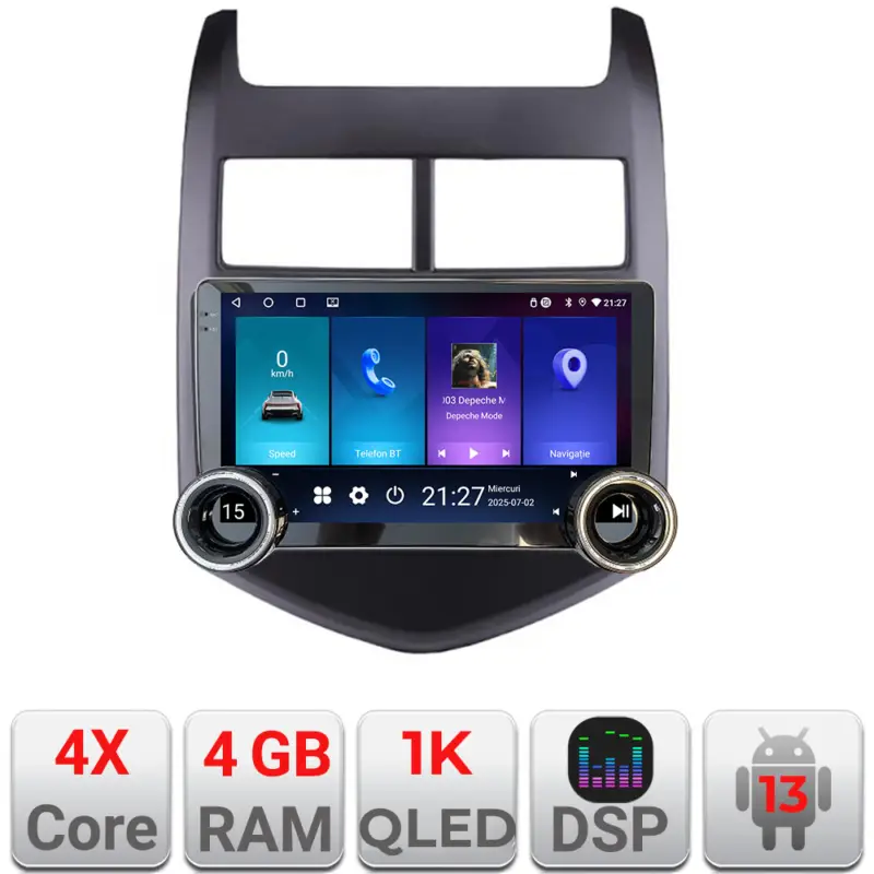 Ofertă de sezon Navigație Android Chevrolet Aveo 2010-2013, 10.5 inch, 4GB+64GB, WiFi 5GHz