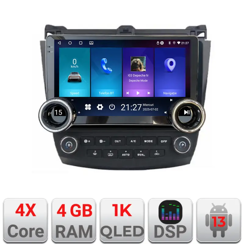 Ofertă de sezon Navigație Honda Accord 2004-2008 Edotec, 10.5 inch, Android, 4GB RAM, 64GB