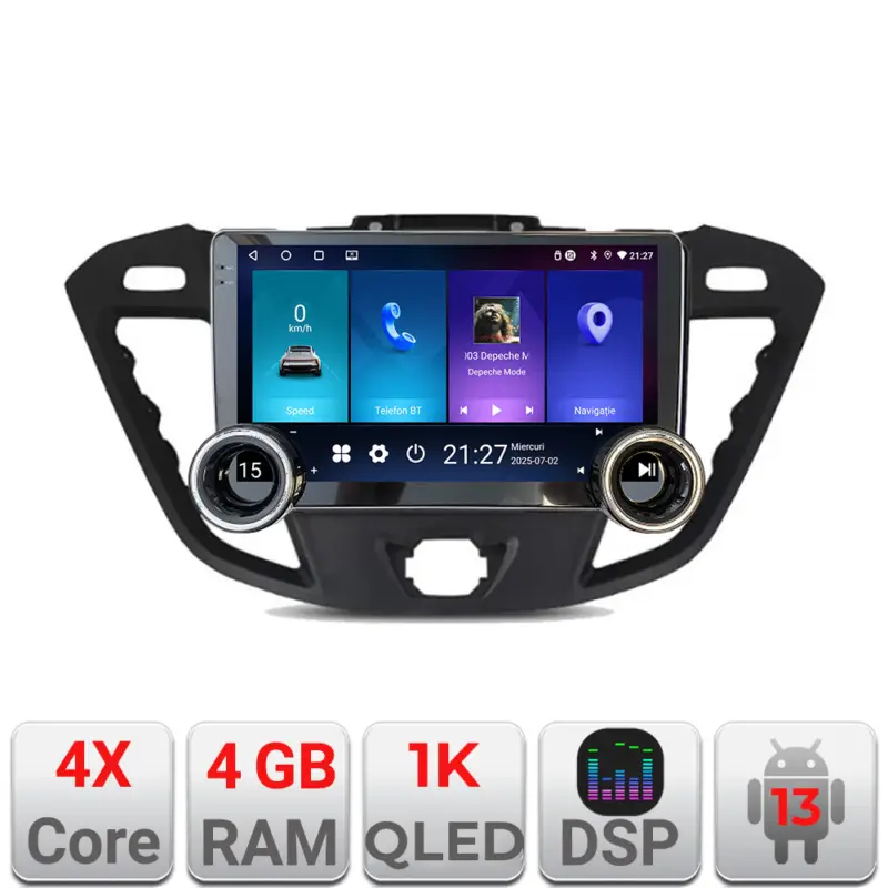 Ultima șansă Navigatie Android Ford Transit Custom 2012-2020, 10.5 inch, 4GB+64GB