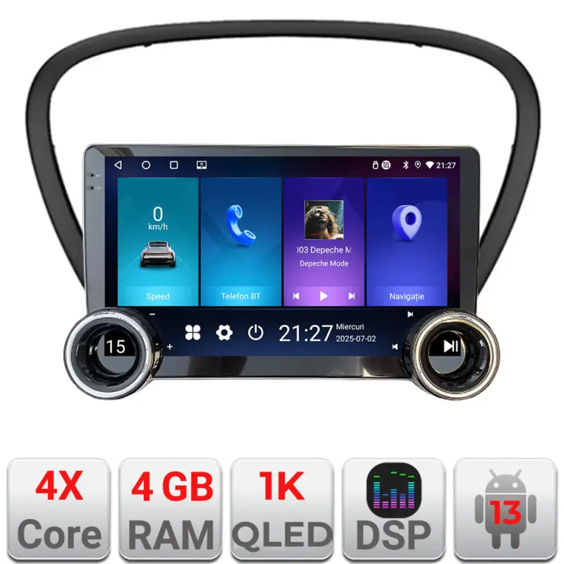 Preț mic Navigatie Peugeot 607 Android 13, 10.5 inch Incell 1K, 4GB+64GB