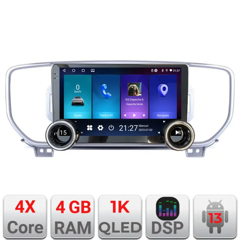 Navigatie Kia Sportage 2015-2018 Edotec 10.5 inch Android 13, 4GB RAM, 64GB Ofertă limitată