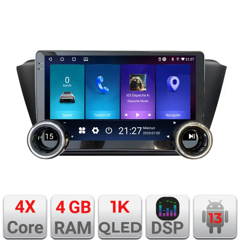 Noutate Navigație Android Skoda Fabia 2015+ Edotec 10.5 inch 4GB RAM 64GB