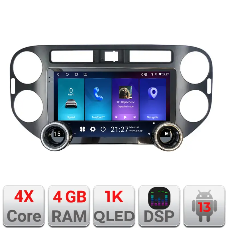 Reducere Navigație Android VW Tiguan și Golf Plus 2012-2016, 10.5 inch, 4+64 GB