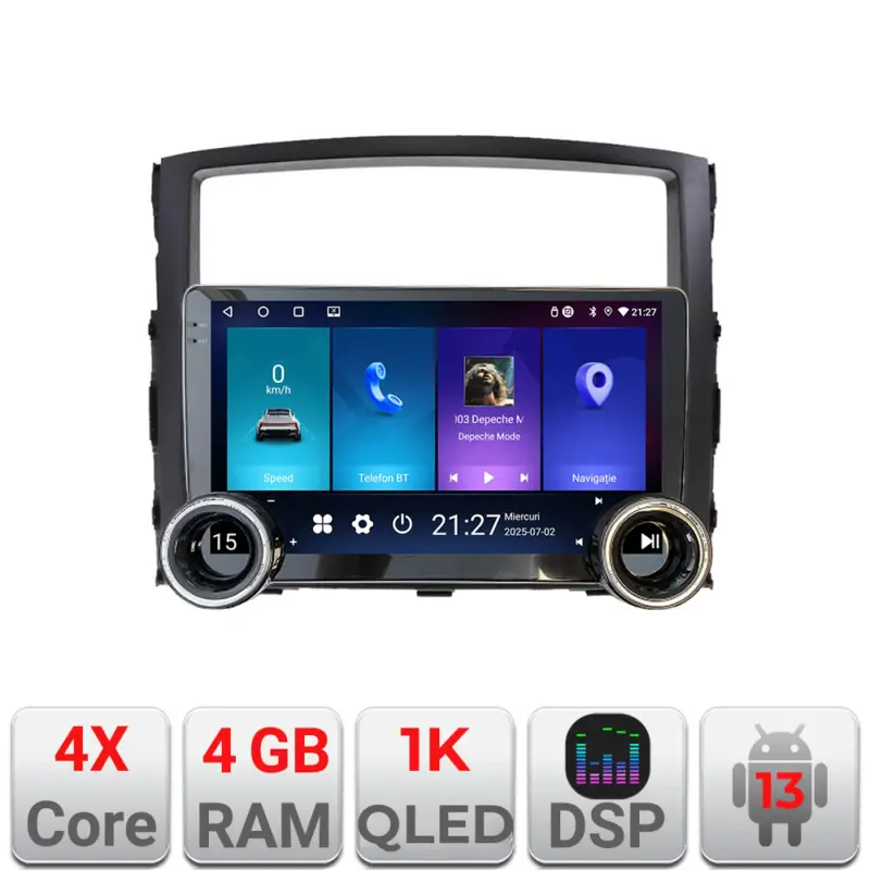 Chilipir Navigatie Android Mitsubishi Pajero 10.5 inch 4GB RAM 64GB WiFi GPS