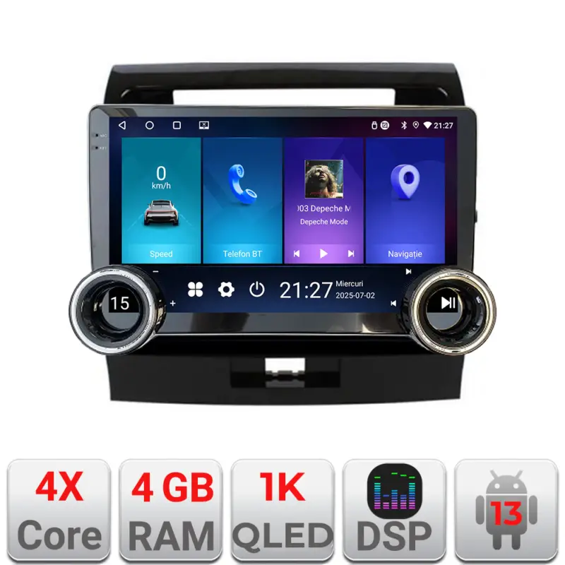 Livrare gratuită Navigație Toyota Land Cruiser L200 10.5 inch Android 4GB+64GB Edotec