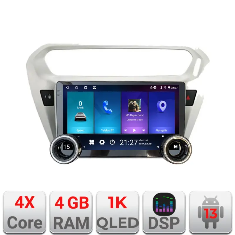 Navigație Android 10.5 inch pentru Peugeot 301 și Citroen C-Elysee, 4GB+64GB Ofertă exclusivă