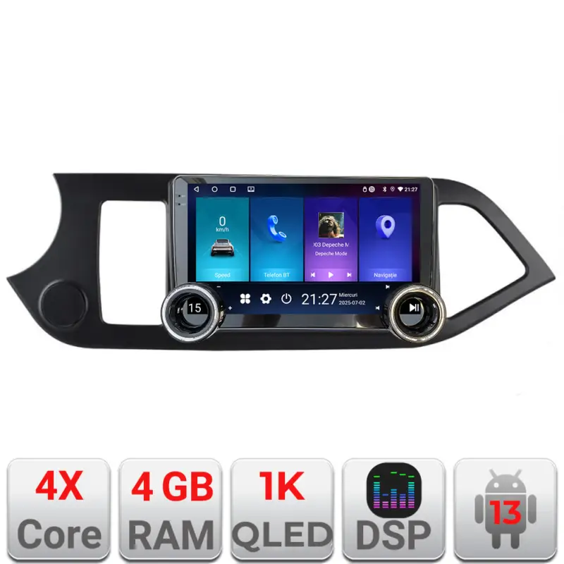 Navigatie Android Kia Picanto 2011-2015 Edotec 10.5 inch 4GB+64GB Retur ușor