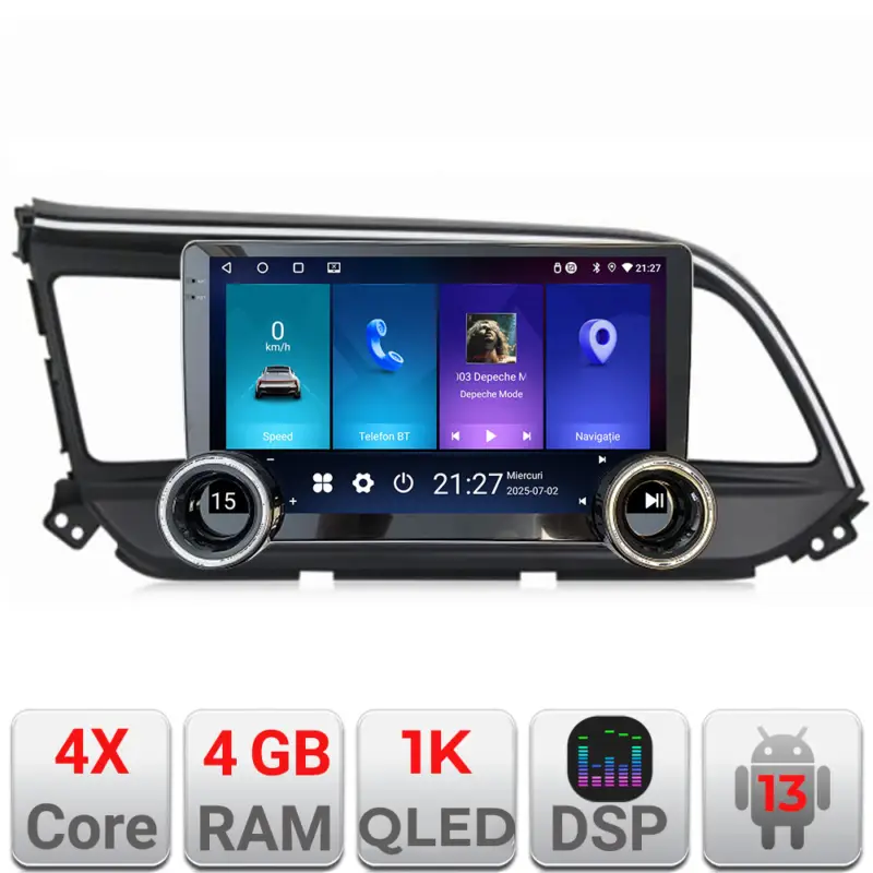 Navigatie Android Hyundai Elantra 2018+ 10.5 inch 4GB RAM 64GB GPS WiFi Promoție