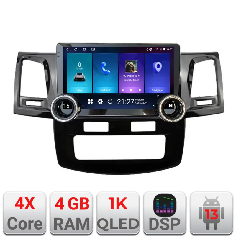 Popular Navigație Toyota Hilux 2008-2014 Edotec 10.5 inch Android 4GB RAM 64GB