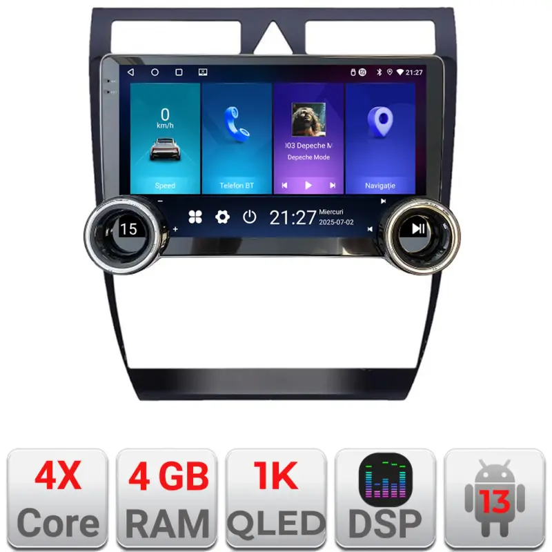 Doar azi Navigație Audi A6 C5 Edotec 10.5 inch Android 13, 4GB RAM, 64GB