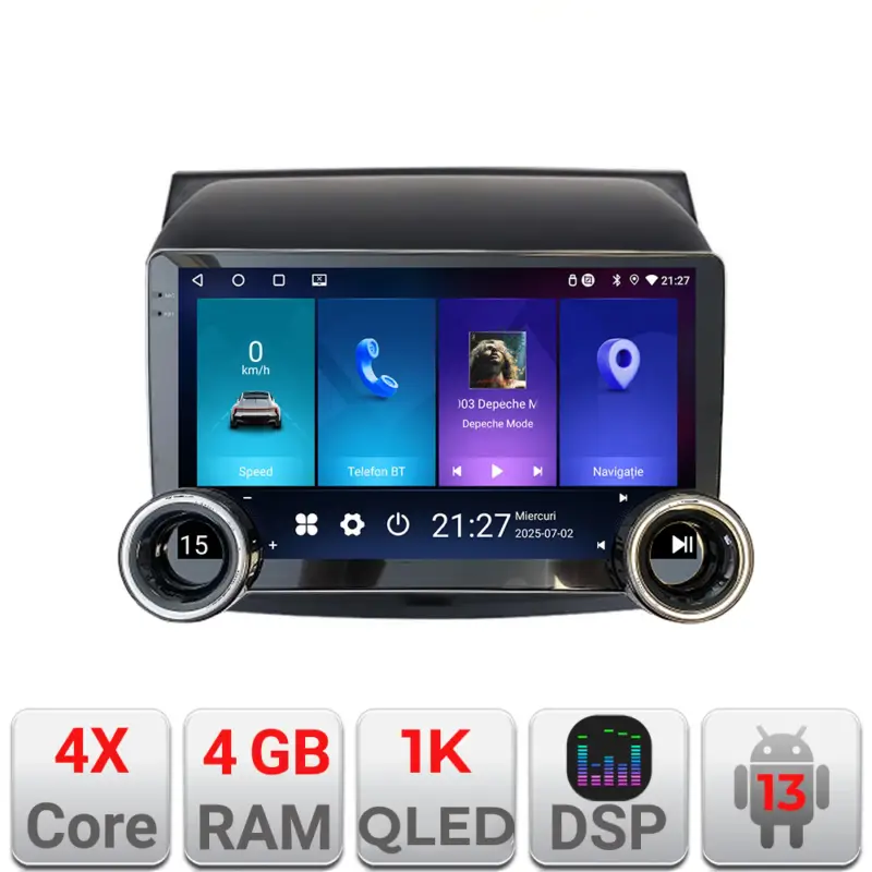 Chilipir Navigatie Android Mitsubishi L200 2006-2014, 10.5 inch, 4GB RAM, 64GB