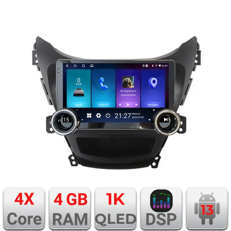 Navigație Android Hyundai Elantra 2011-2013, 10.5 inch, 4GB+64GB, WiFi 5GHz Cel mai bun preț