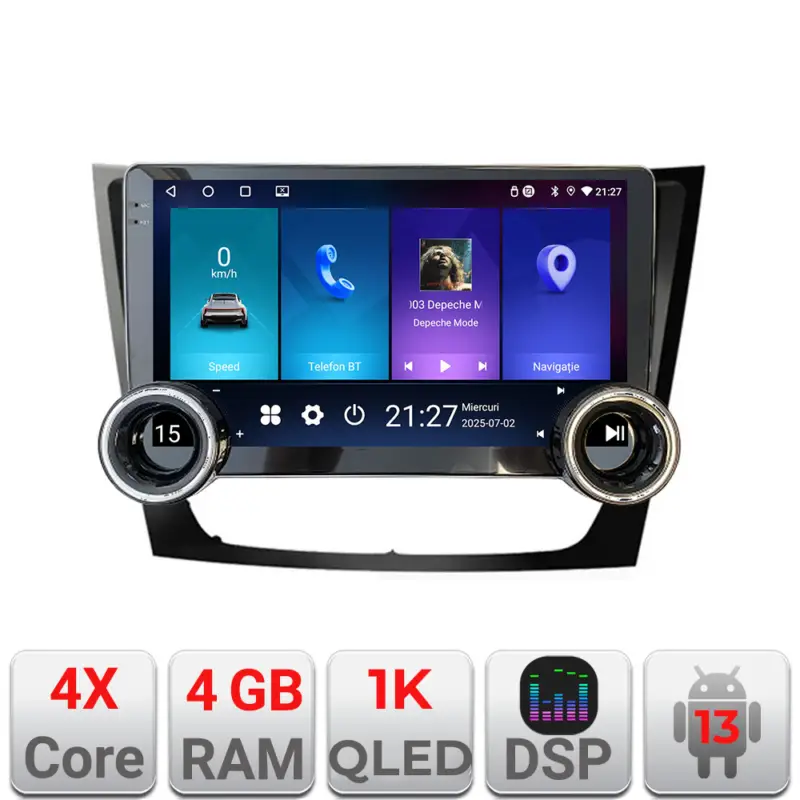 Disponibil imediat Navigație Android Mercedes W211 W219 Edotec 10.5 inch 4GB+64GB WiFi GPS